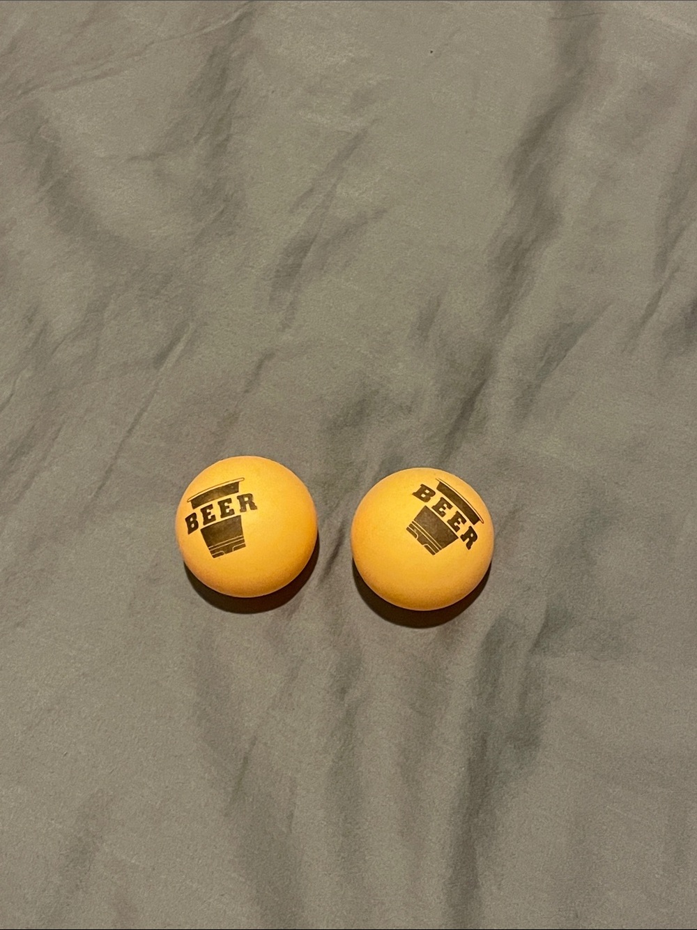 Beer Logo Orange Ping Pong Balls - Set of 2